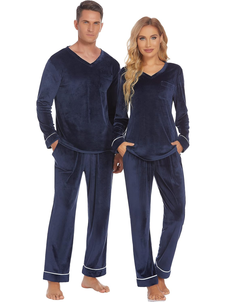 Couples Matching Pajamas Sets Velvet PJs Set