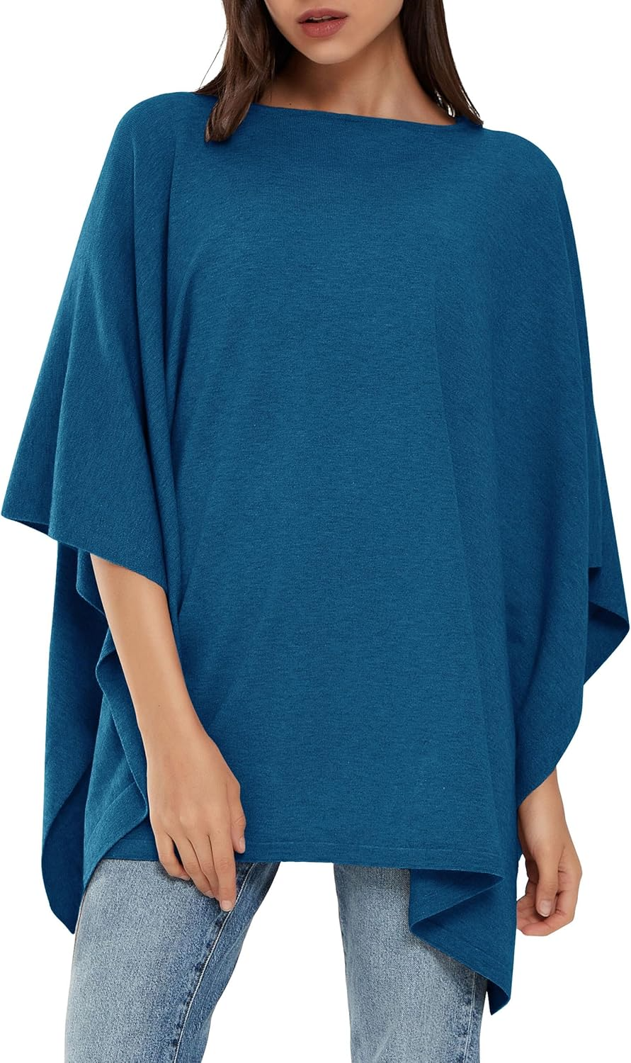 Womens Pullover Poncho Sweater