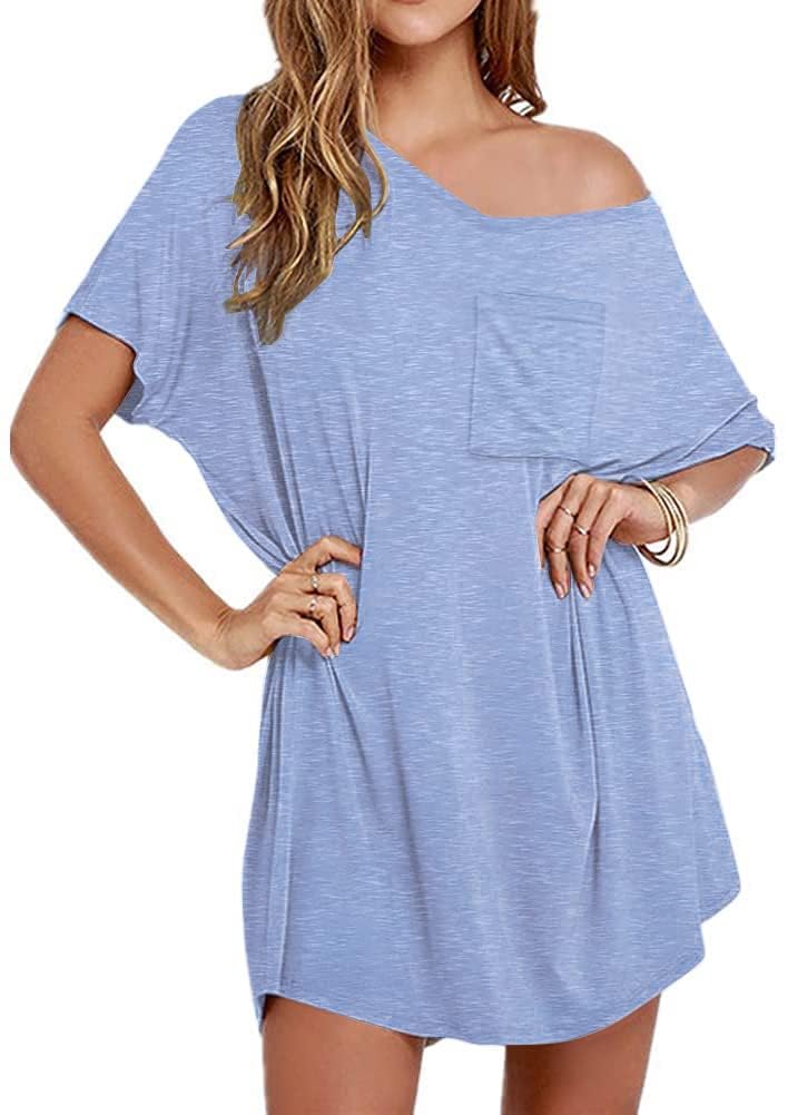 Womens Boyfriend Style T-shirt Lounge Dress(BUY 2 FREE SHIPPING)