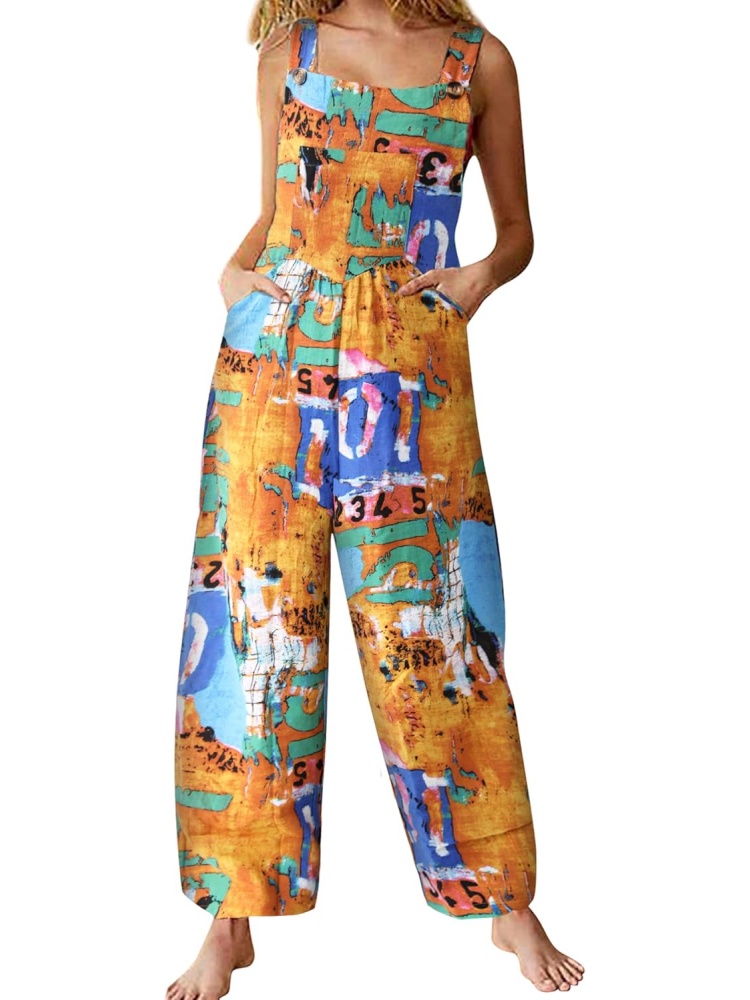 Women's Patchwork Dual Pocket Jumpsuit (BUY 2 FREE SHIPPING)