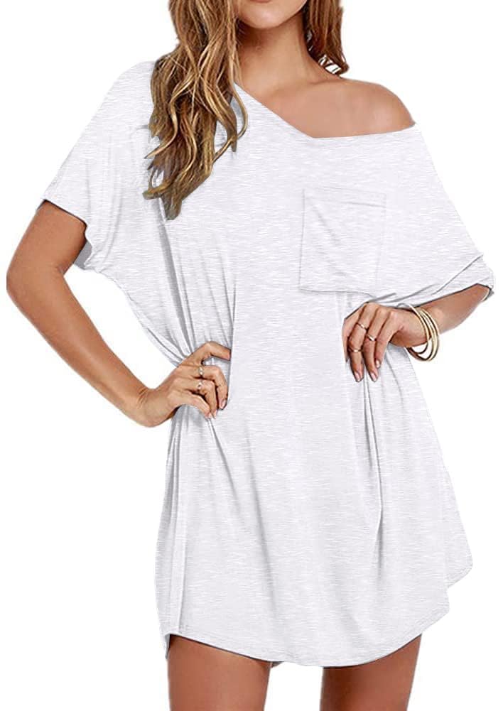 Womens Boyfriend Style T-shirt Lounge Dress(BUY 2 FREE SHIPPING)