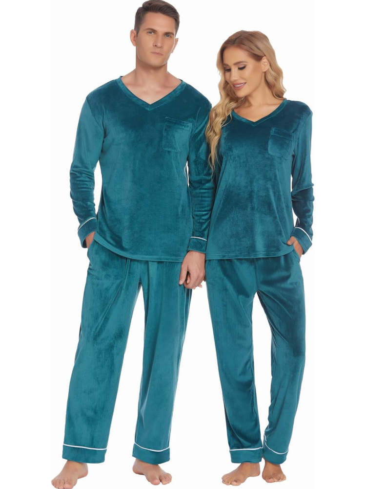 Couples Matching Pajamas Sets Velvet PJs Set