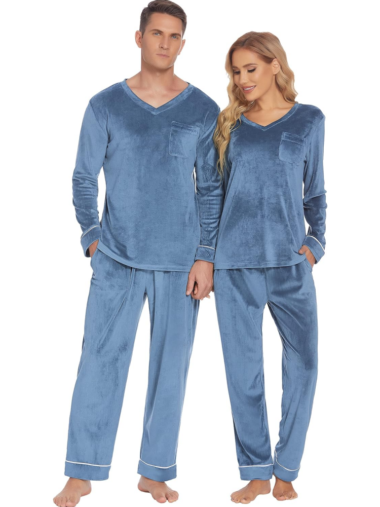 Couples Matching Pajamas Sets Velvet PJs Set