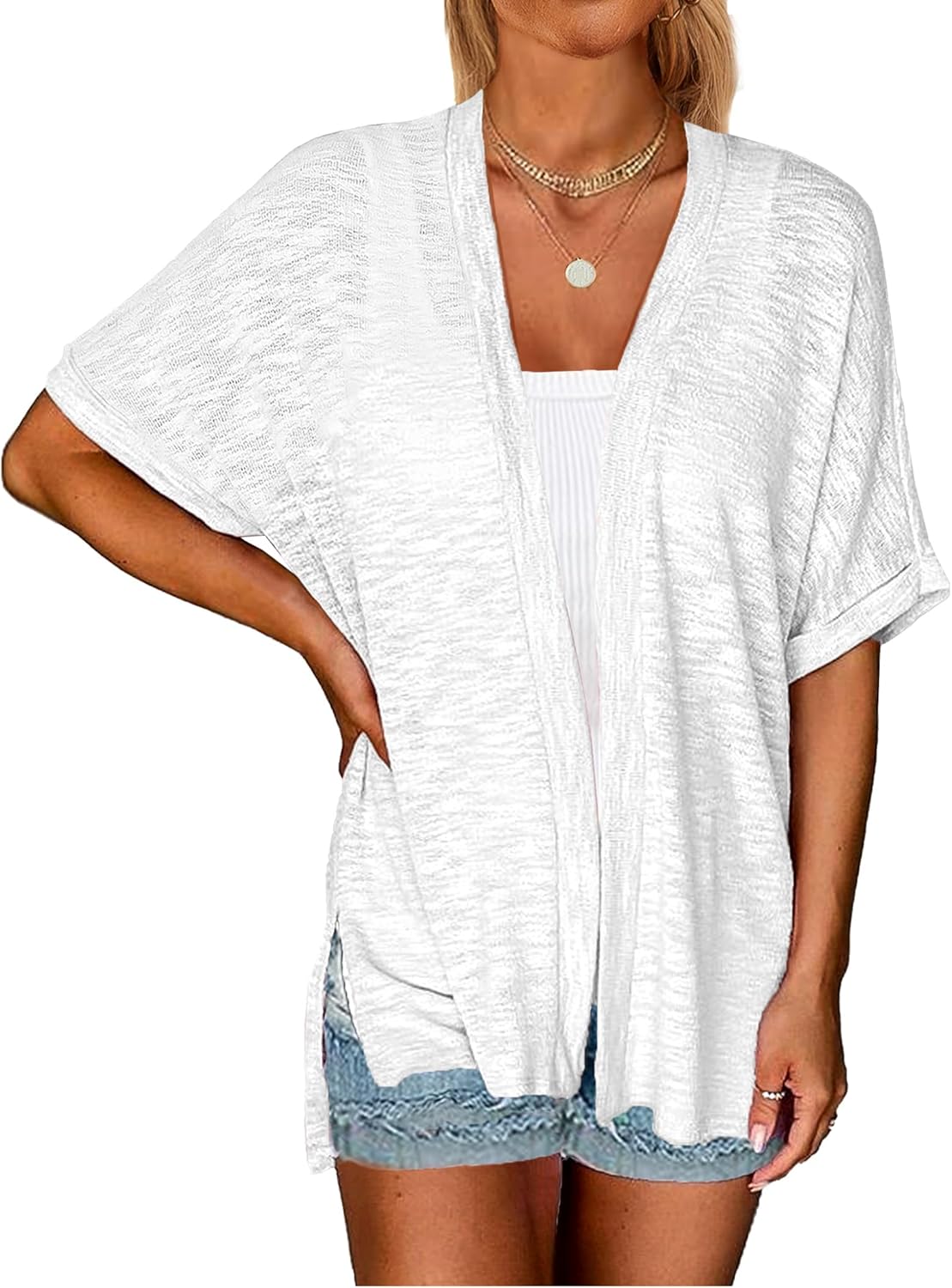 Women's Casual Summer Cardigan Open Front Beach Coverups