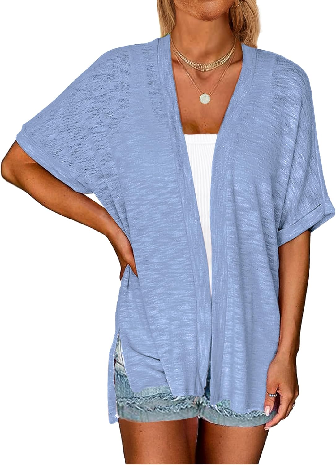 Women's Casual Summer Cardigan Open Front Beach Coverups