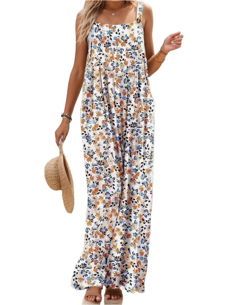 Women's Patchwork Dual Pocket Jumpsuit (BUY 2 FREE SHIPPING)