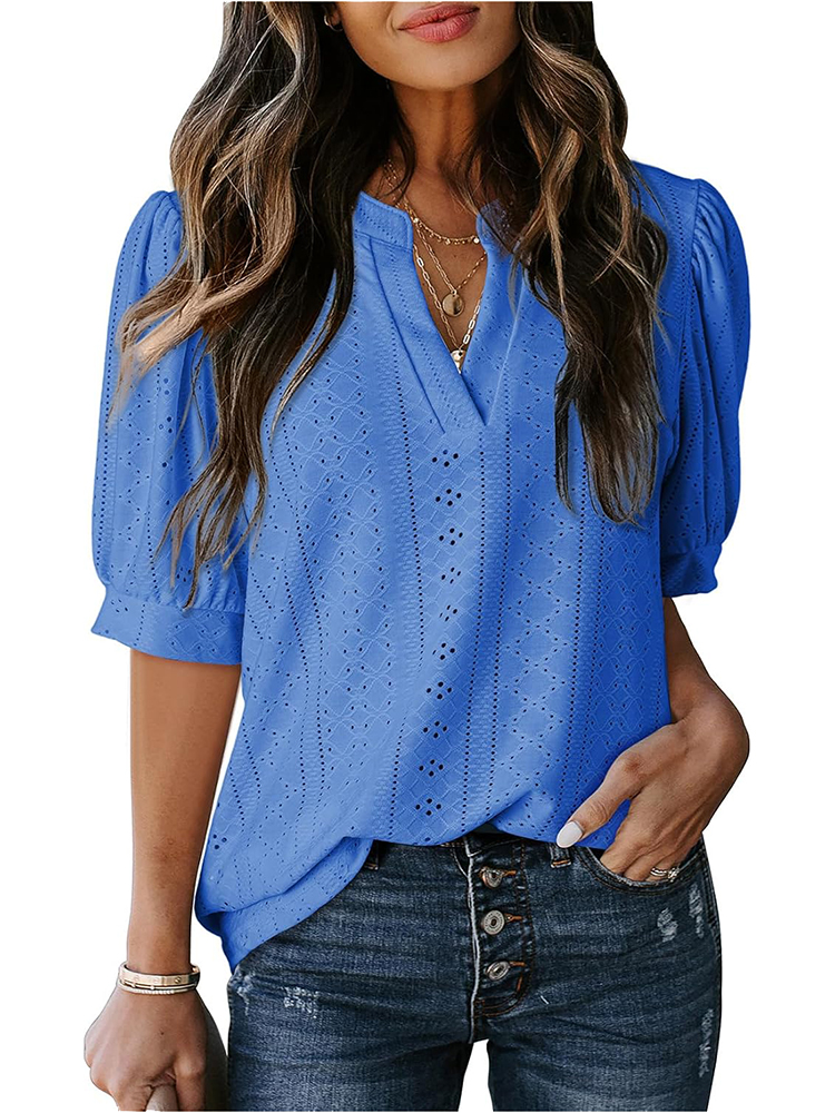 Womens Casual Hollow Out Cute Lace Tops (buy 3 free shipping)