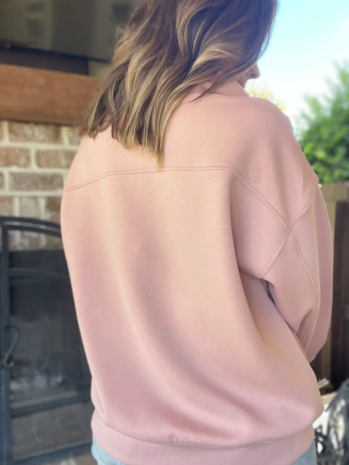 Women's Oversized Long Sleeve Quarter Zip Sweatshirts