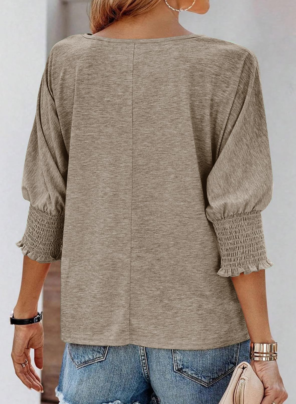 Women's Fashion 3/4 Sleeve Crewneck Basic Business T-Shirts (BUY 2 FREE SHIPPING!!!)