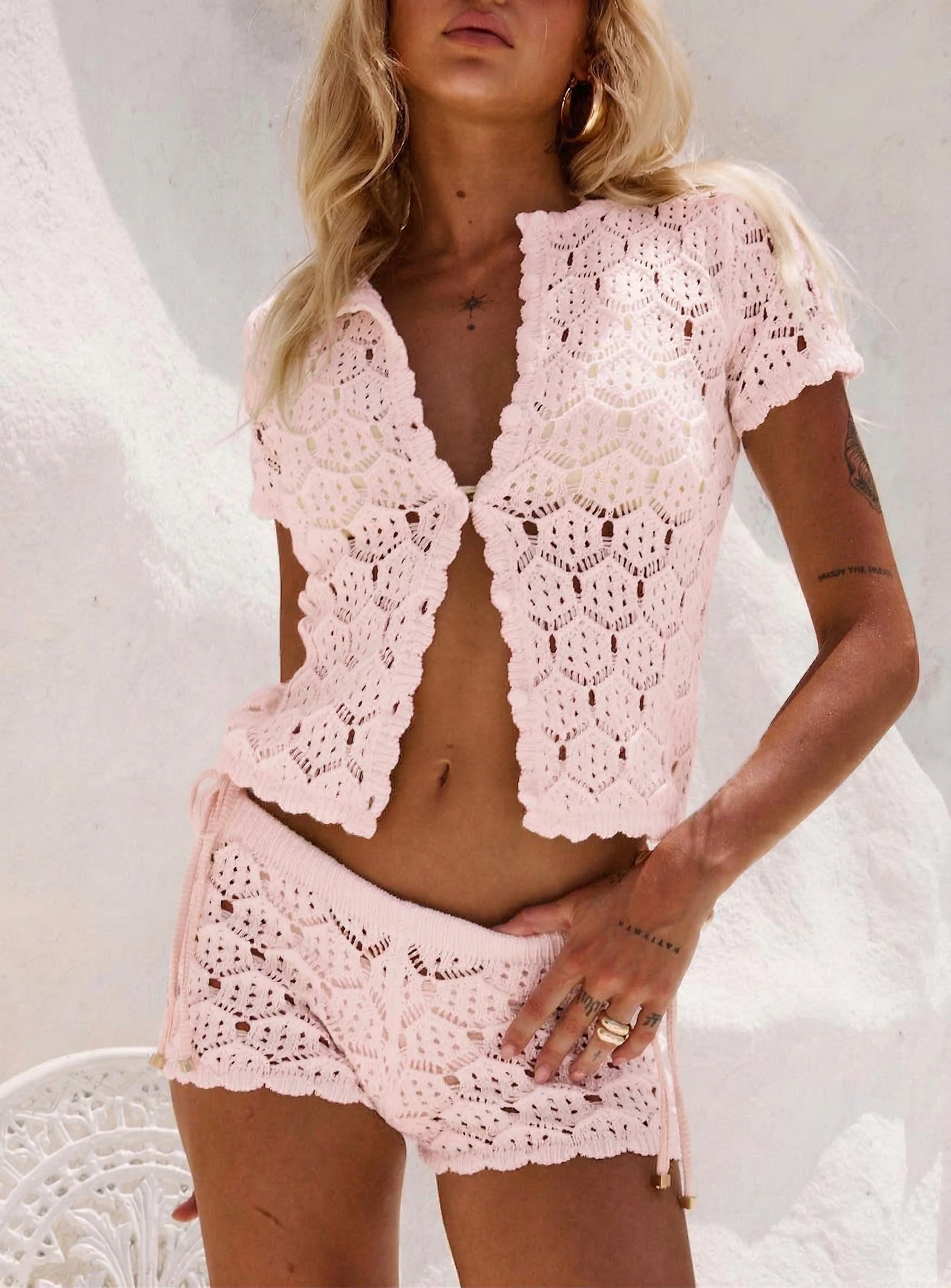 🍨Women's Casual Summer Knitted bohemian style Two-Piece Set
