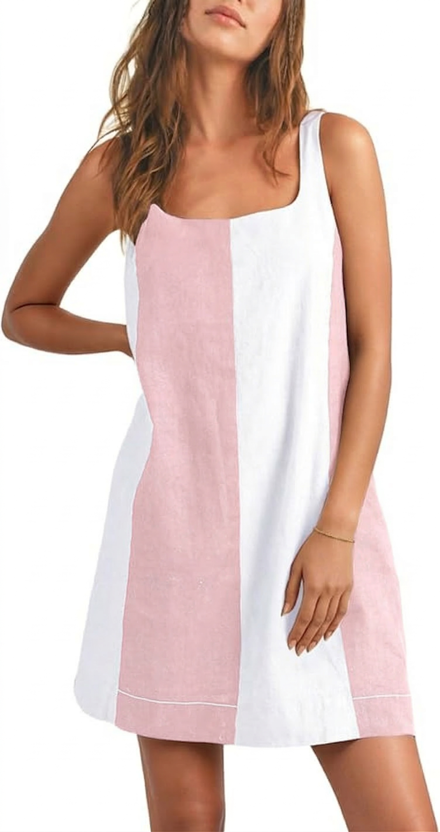 🎀Women Color Block Short Tank Dress