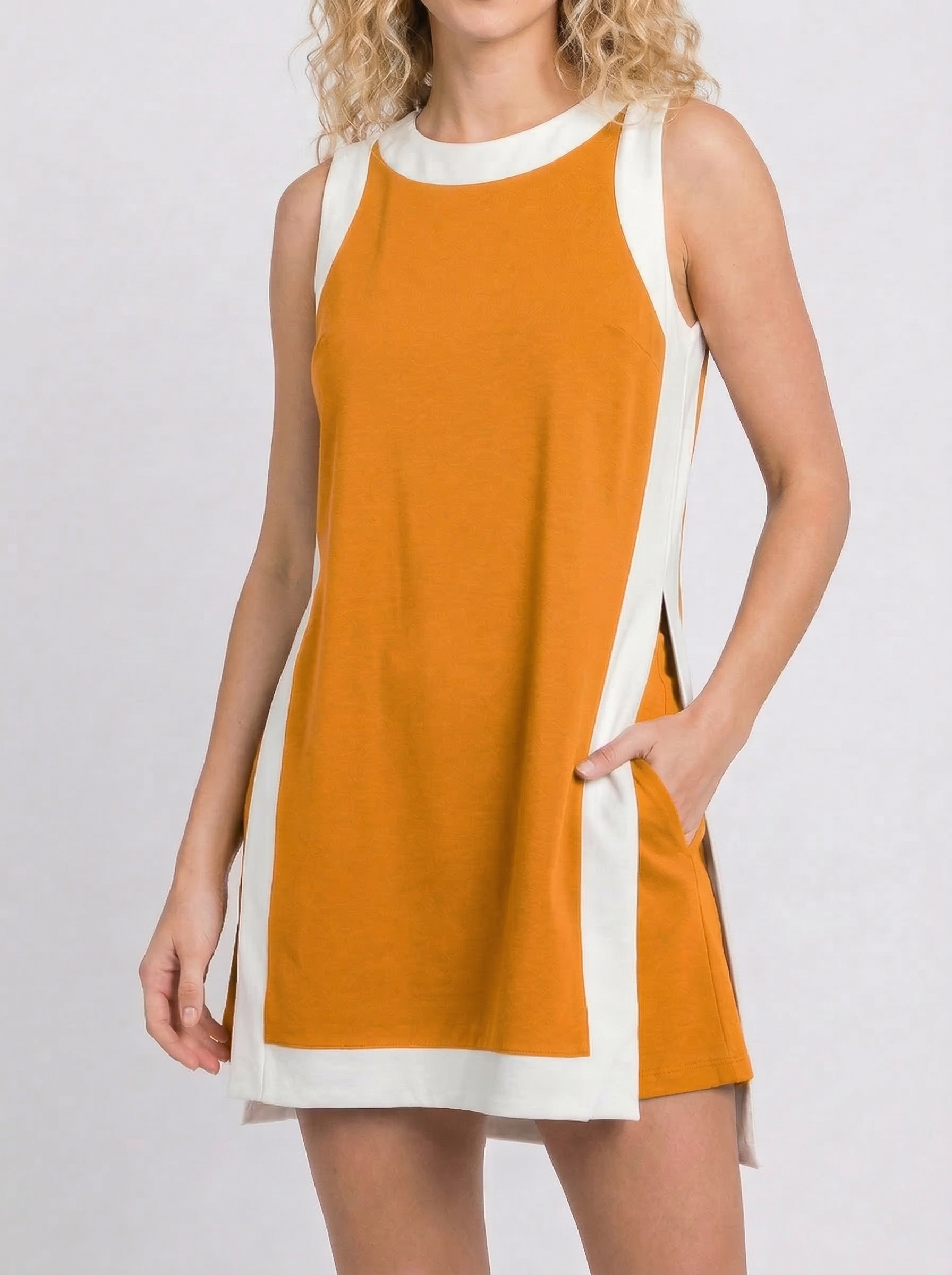 🎀Women's Casual Color Block Sleeveless Tops Matching Shorts with Pockets Set 