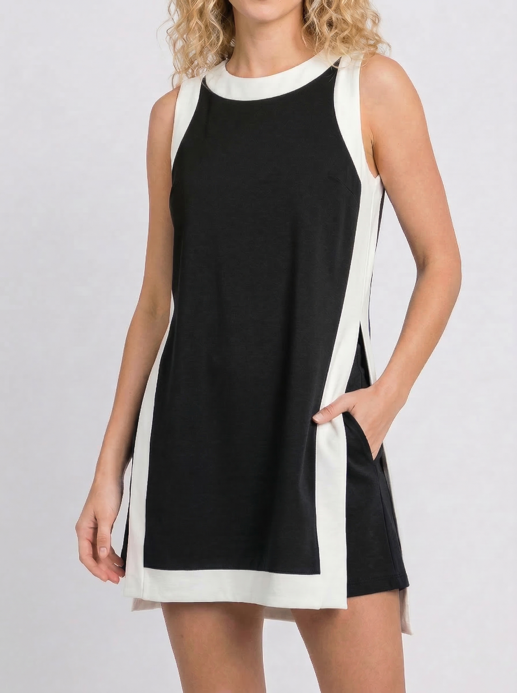 🎀Women's Casual Color Block Sleeveless Tops Matching Shorts with Pockets Set 