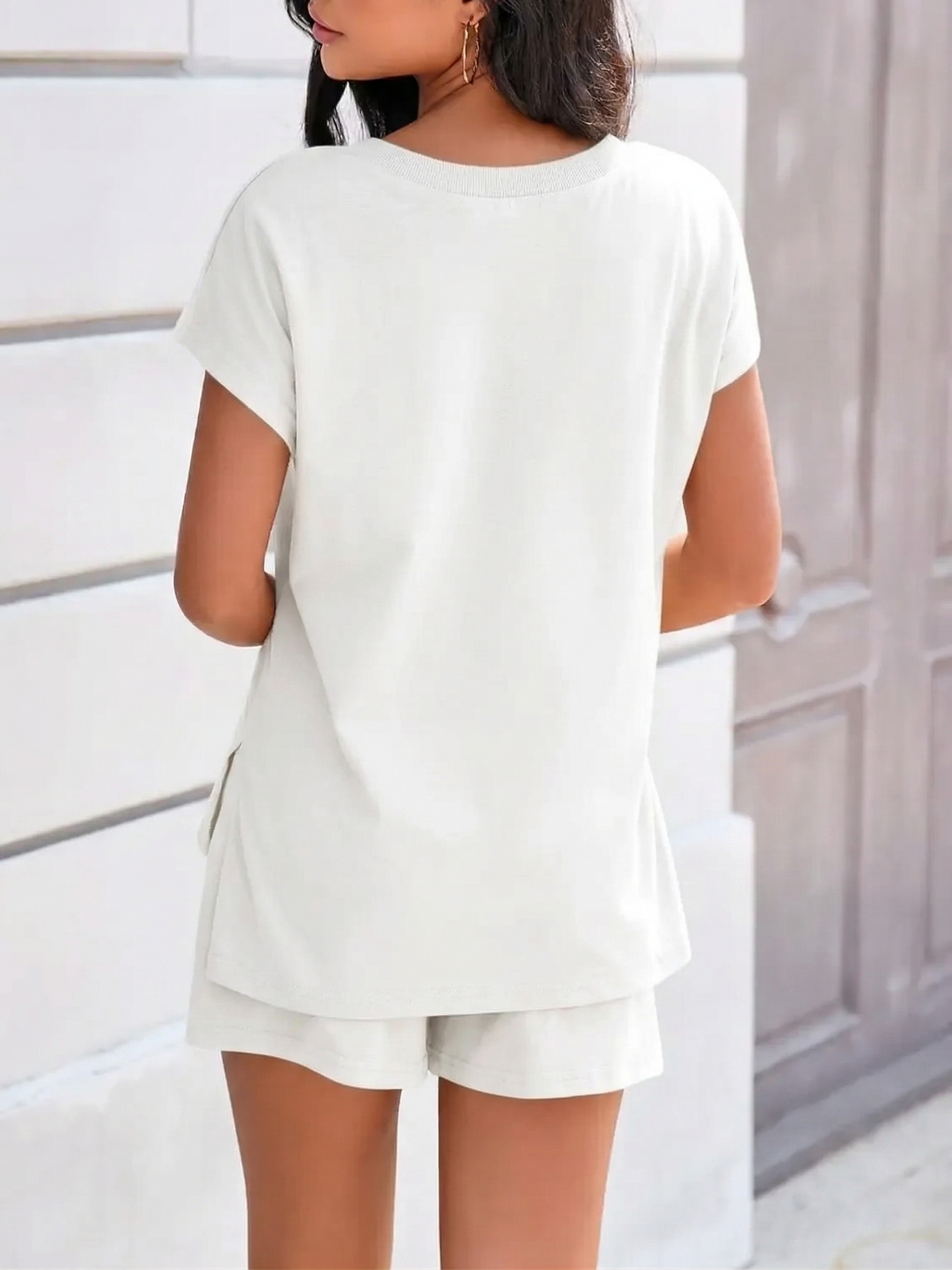 ✨Women's V Neck Cap Sleeve Tops and Shorts 2 Piece Sets