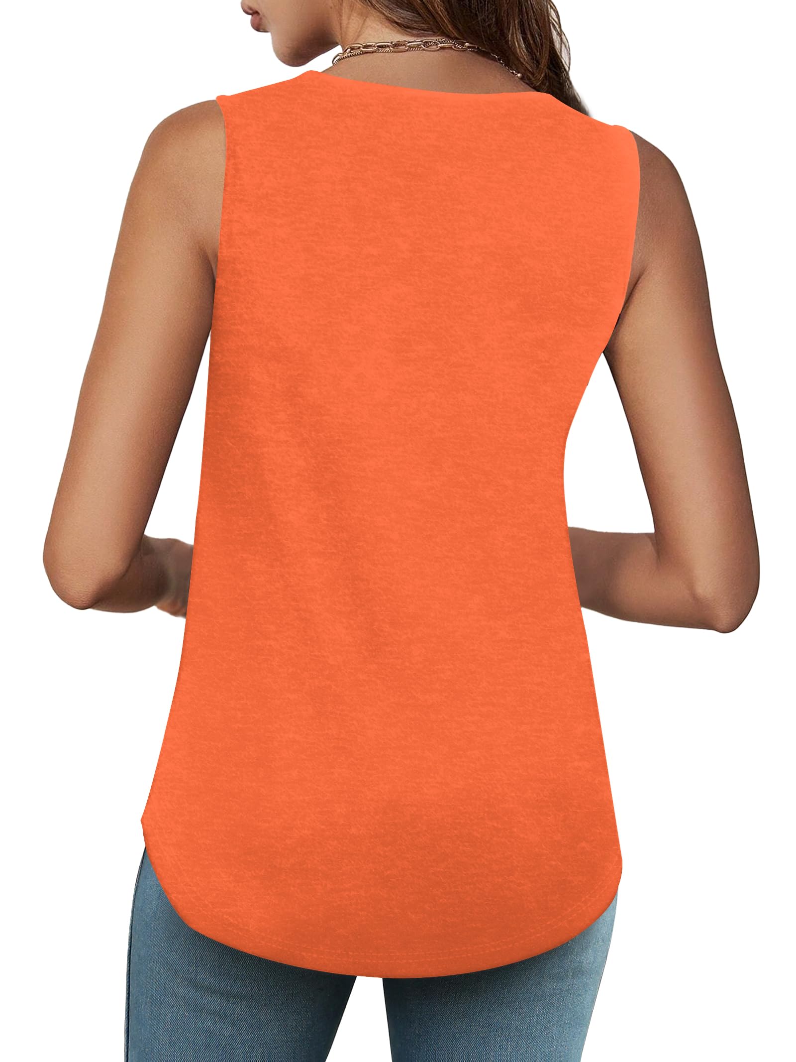🔥Womens Shirts Casual Square Neck Sleeveless Tunic Tops(buy 3 free shipping)