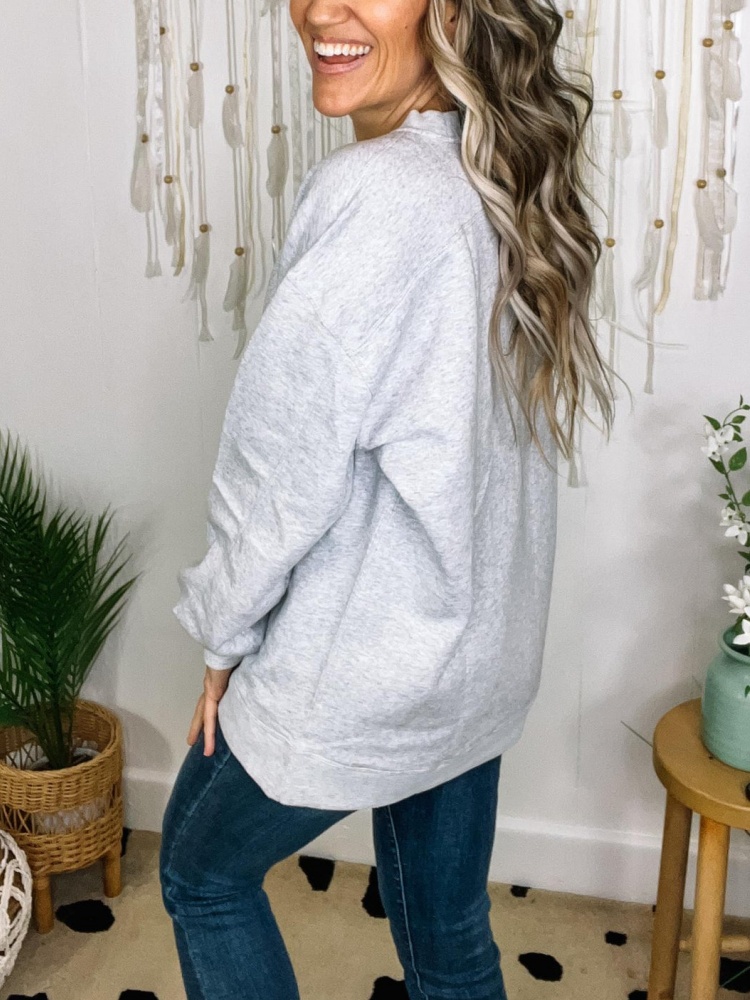 Fleece Lined Oversized Sweatshirt