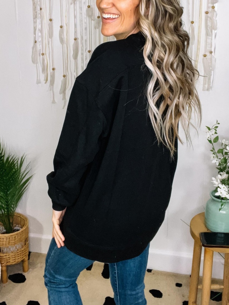 Fleece Lined Oversized Sweatshirt