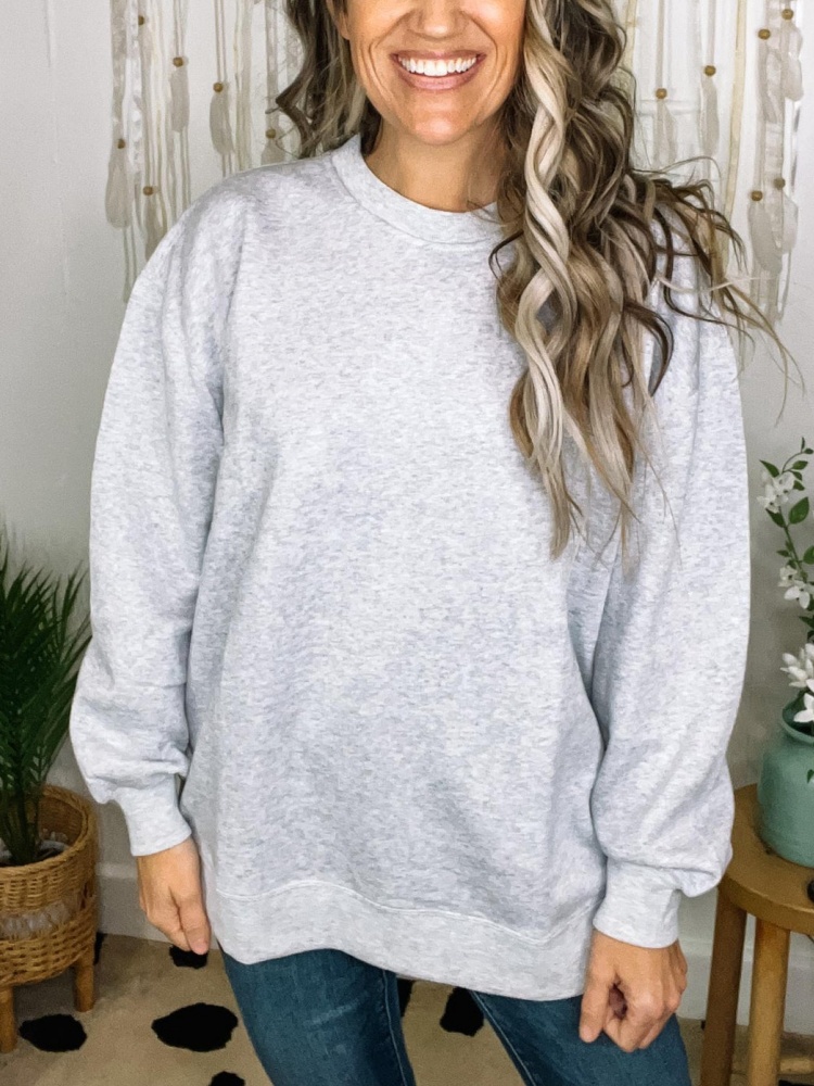 Fleece Lined Oversized Sweatshirt