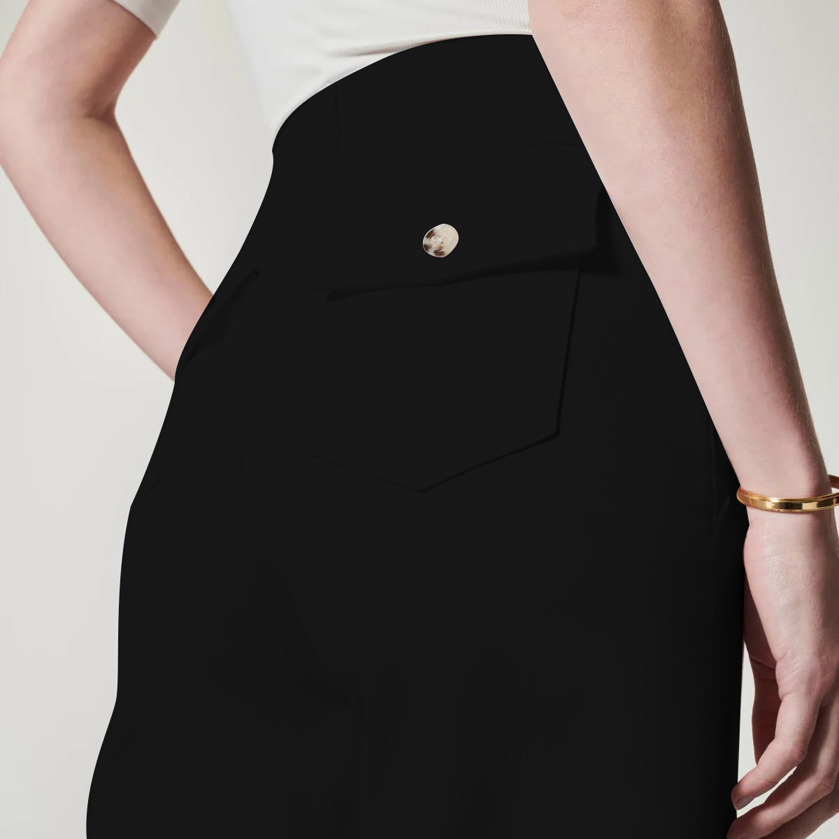 Stretch Twill Cropped Wide Leg Pant -Pink Laura