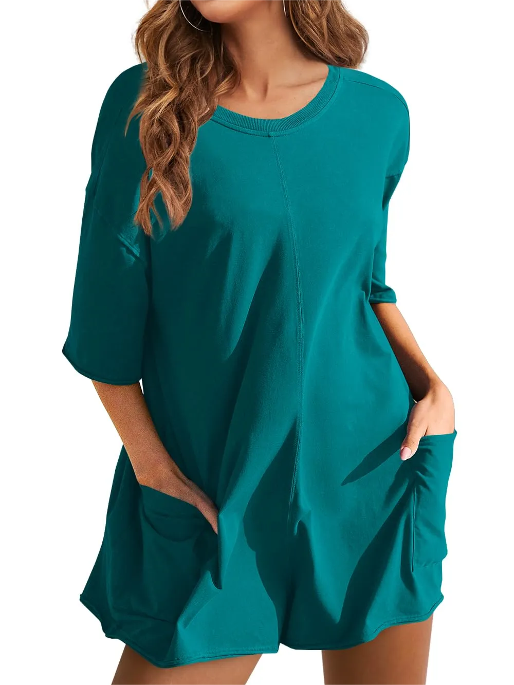 2024 Hot Shot Back V Neck Half Sleeve Jumpsuit (Buy 2 Free Shipping)