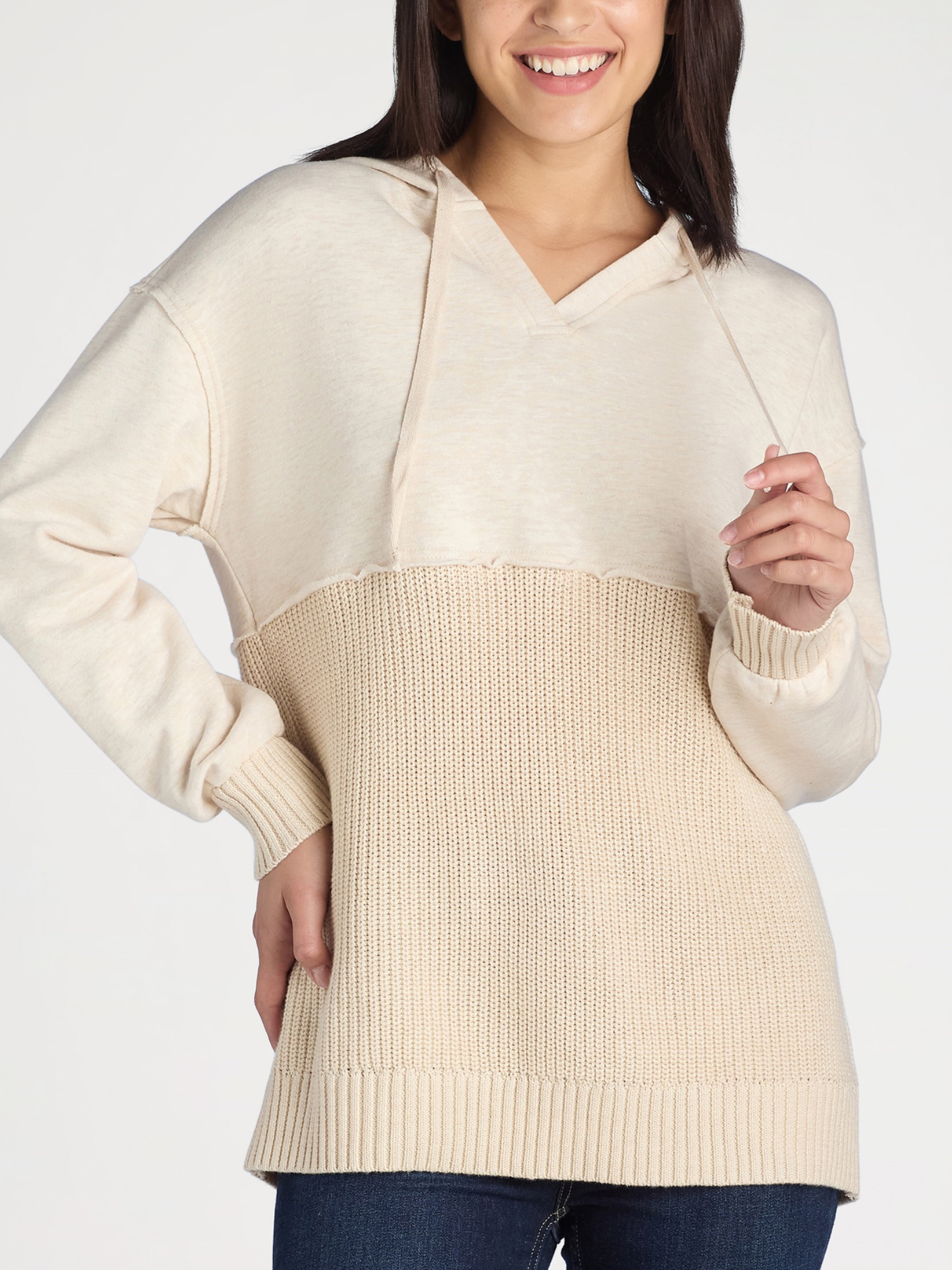 Casual Knitted Patchwork Hoodie (Buy 2 Free Shipping)