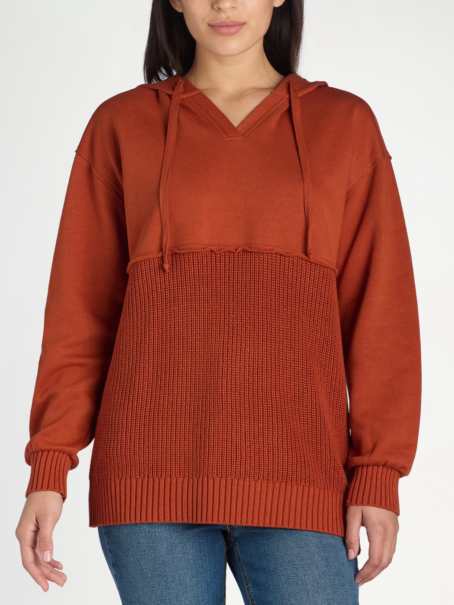 Casual Knitted Patchwork Hoodie (Buy 2 Free Shipping)