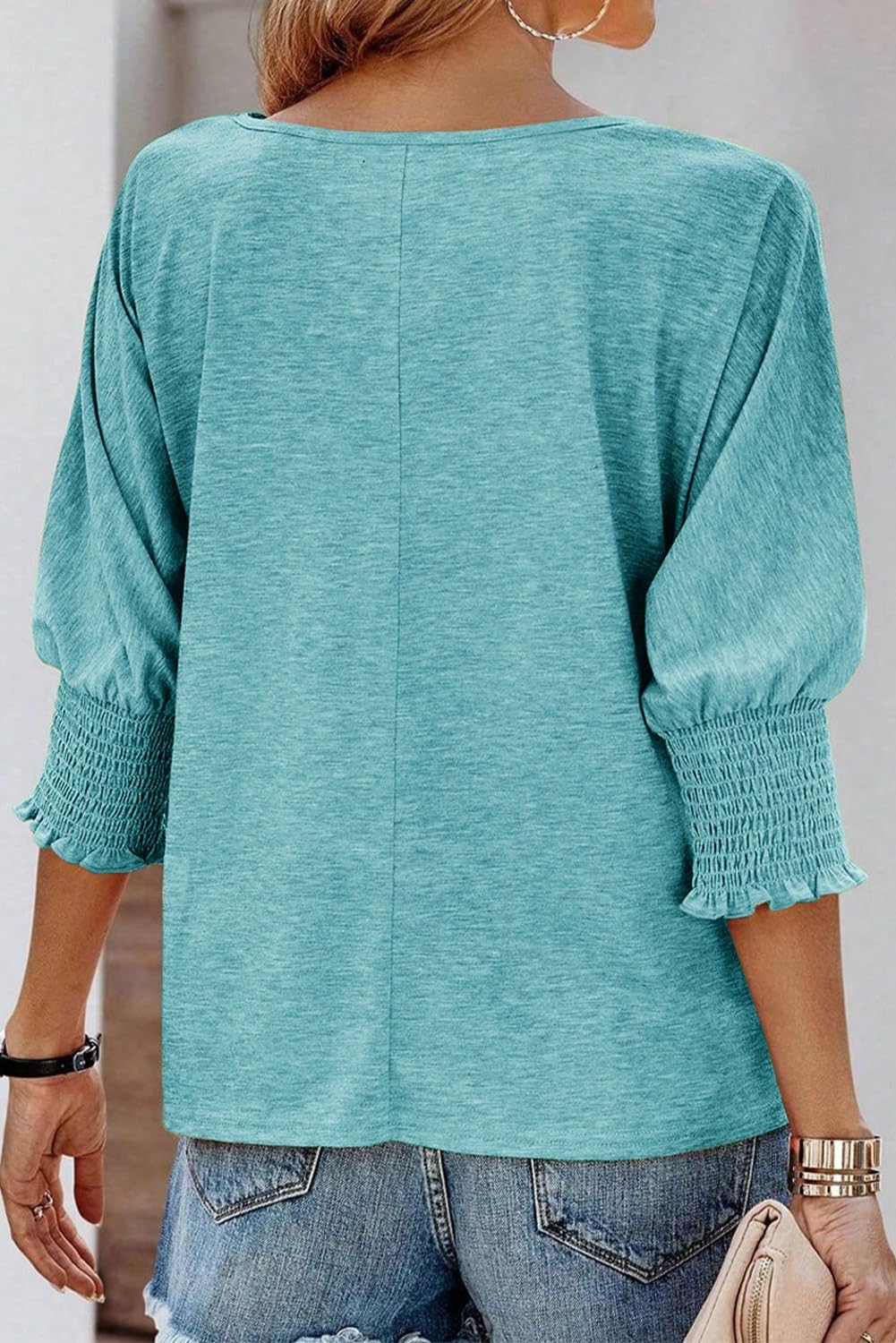 Women's Fashion 3/4 Sleeve Crewneck Basic Business T-Shirts (BUY 2 FREE SHIPPING!!!)