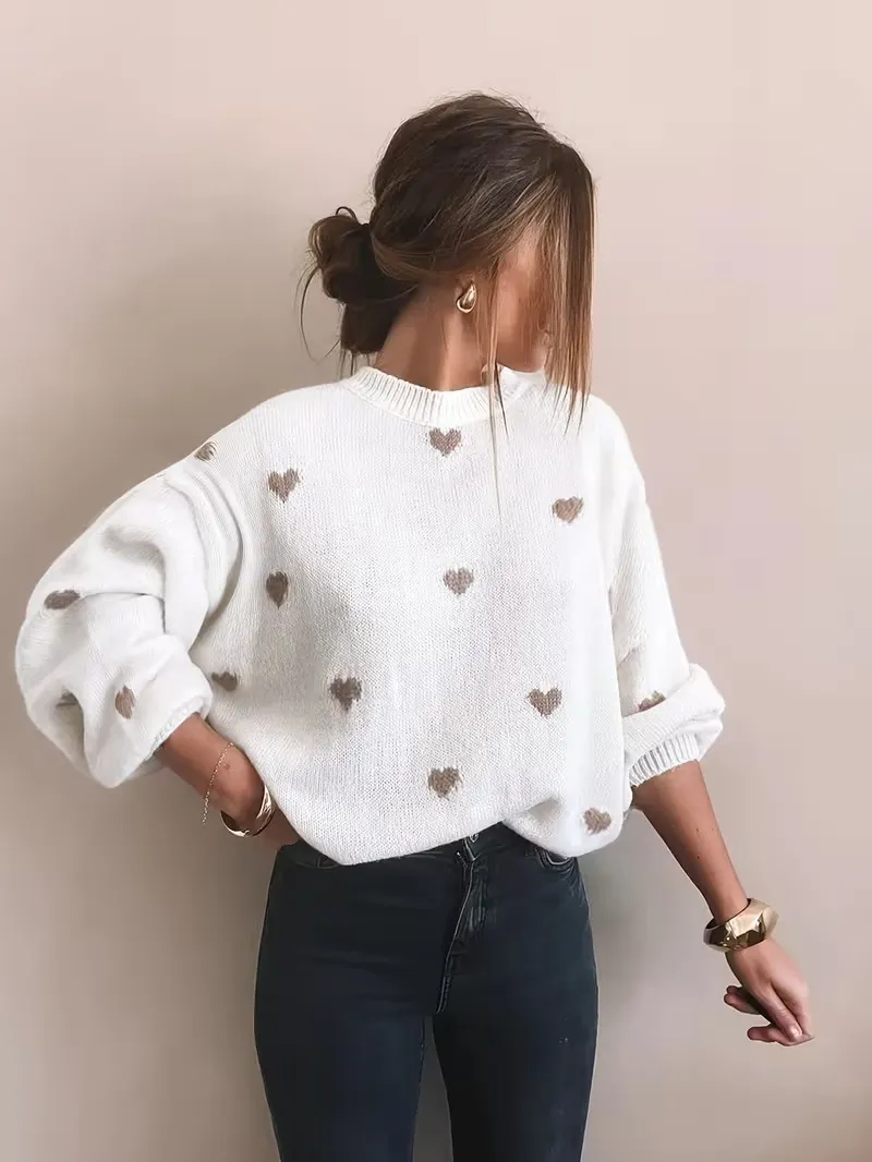 VALENTINE'S DAY SWEETHEART PRINT SWEATER (BUY 2 FREE SHIPPING)