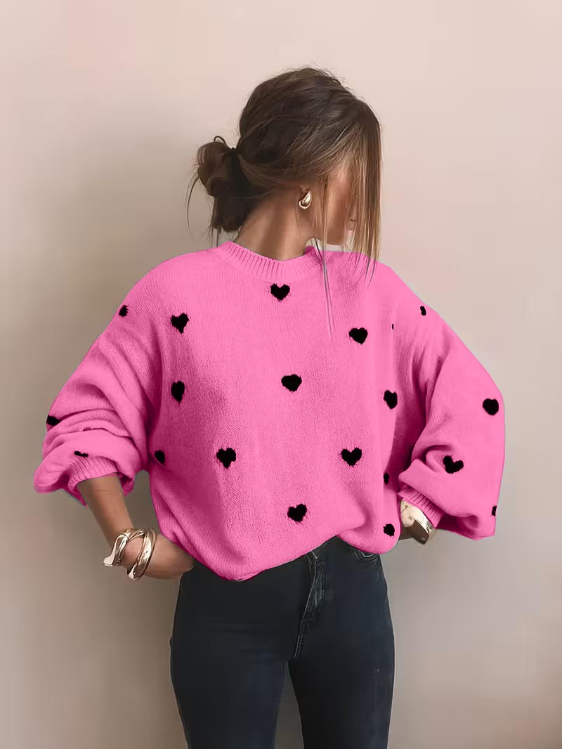 VALENTINE'S DAY SWEETHEART PRINT SWEATER (BUY 2 FREE SHIPPING)