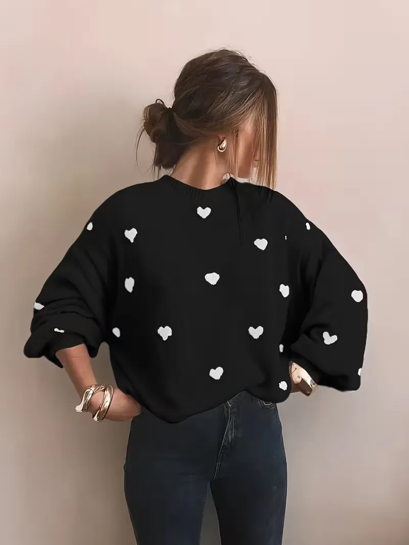 VALENTINE'S DAY SWEETHEART PRINT SWEATER (BUY 2 FREE SHIPPING)