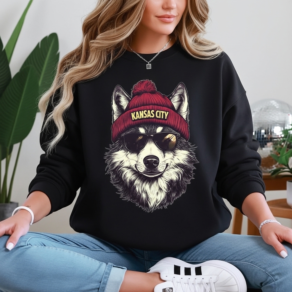 Funny Vintage Kansas City Chiefs Football Mascot Sweatshirt