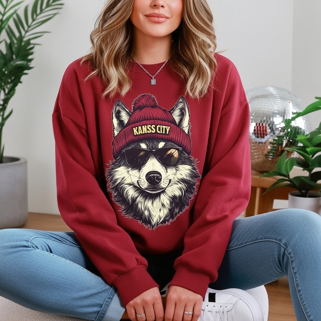 Funny Vintage Kansas City Chiefs Football Mascot Sweatshirt