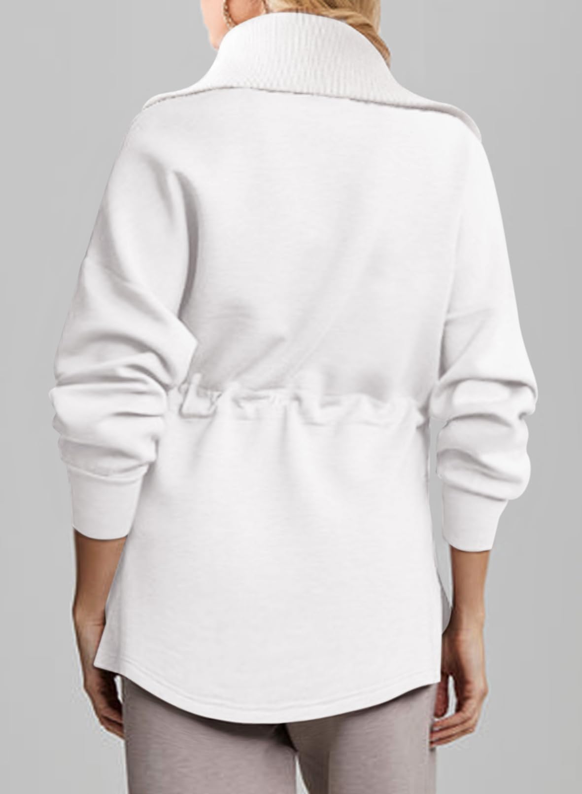  Womens Sweatshirt With Drawstring Waist