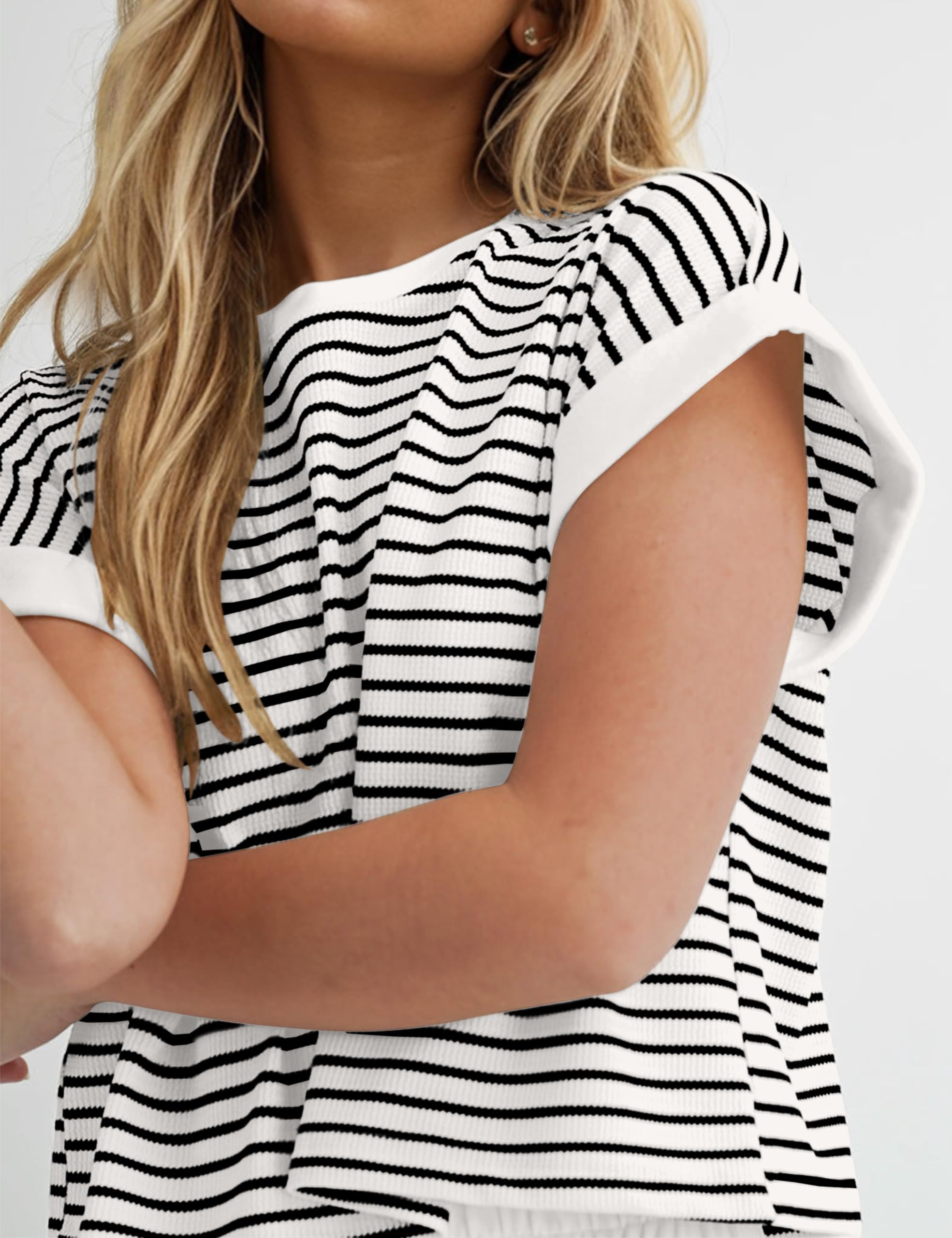 Women Summer 2 Piece Ribbed Pajama Set(Buy 2 Free Shipping)