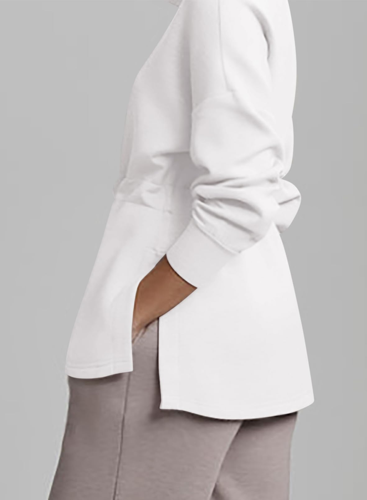  Womens Sweatshirt With Drawstring Waist