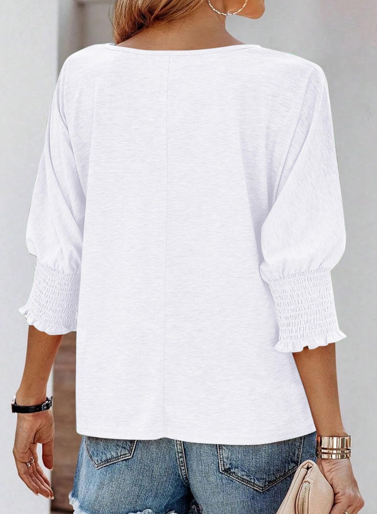 Women's Fashion 3/4 Sleeve Crewneck Basic Business T-Shirts (BUY 2 FREE SHIPPING!!!)