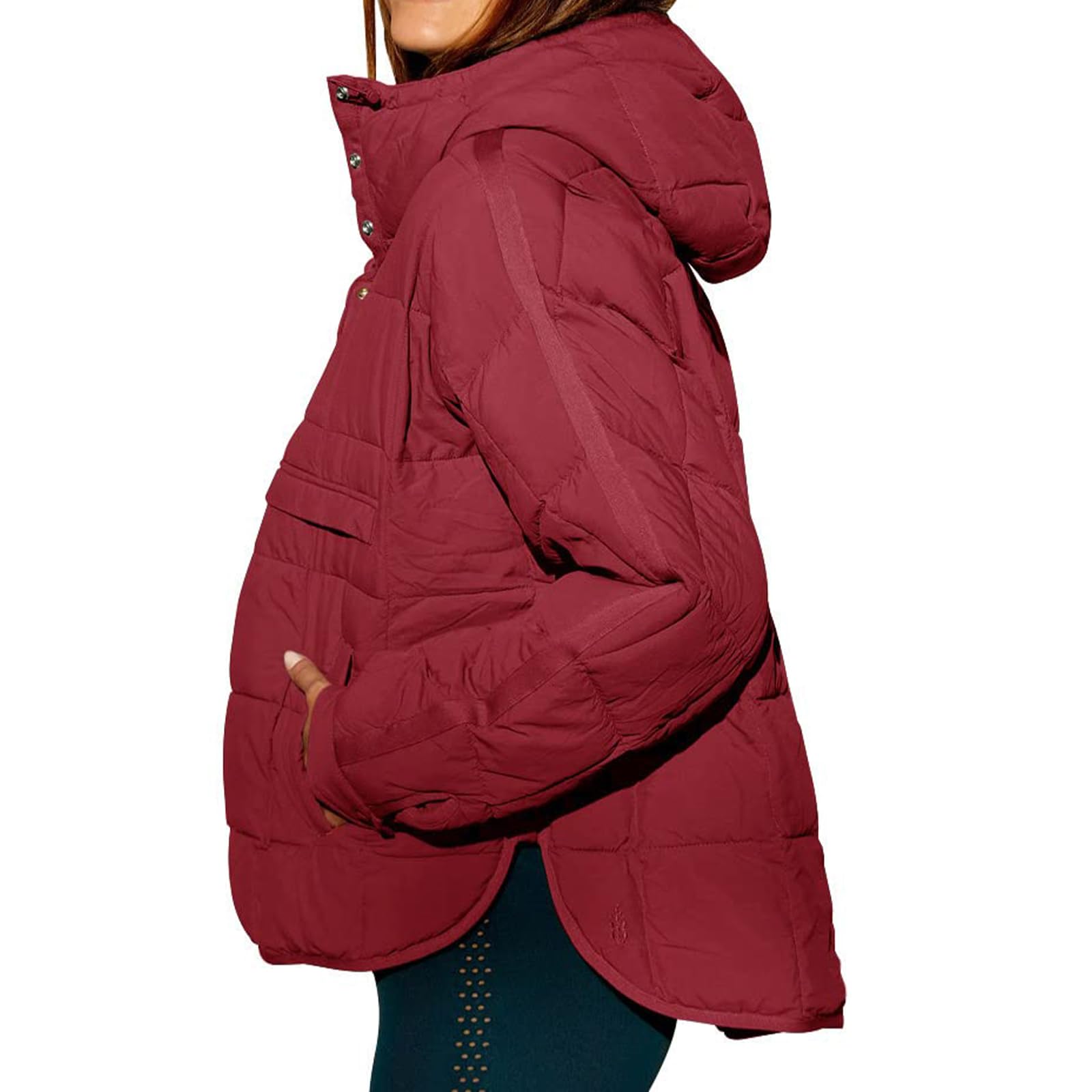 Women's Quilted Pullover Puffer Jacket 