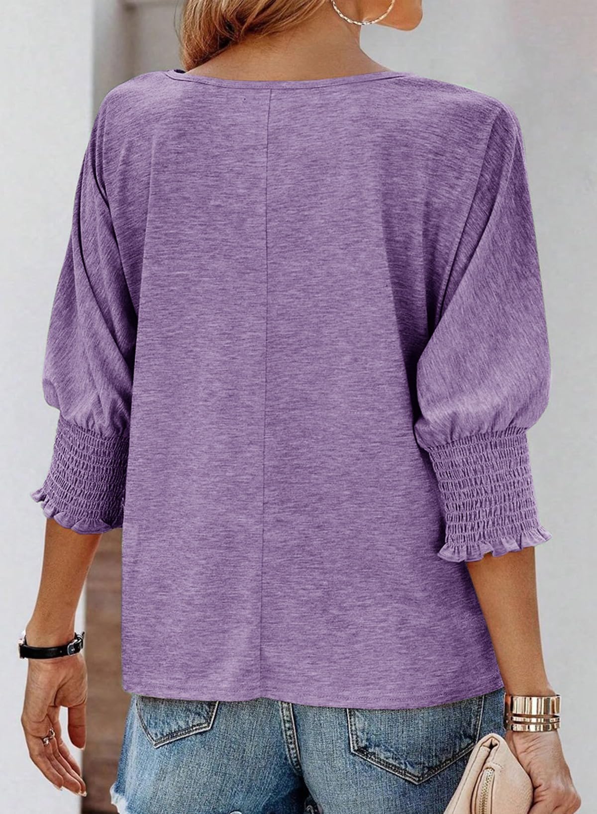 Women's Fashion 3/4 Sleeve Crewneck Basic Business T-Shirts (BUY 2 FREE SHIPPING!!!)