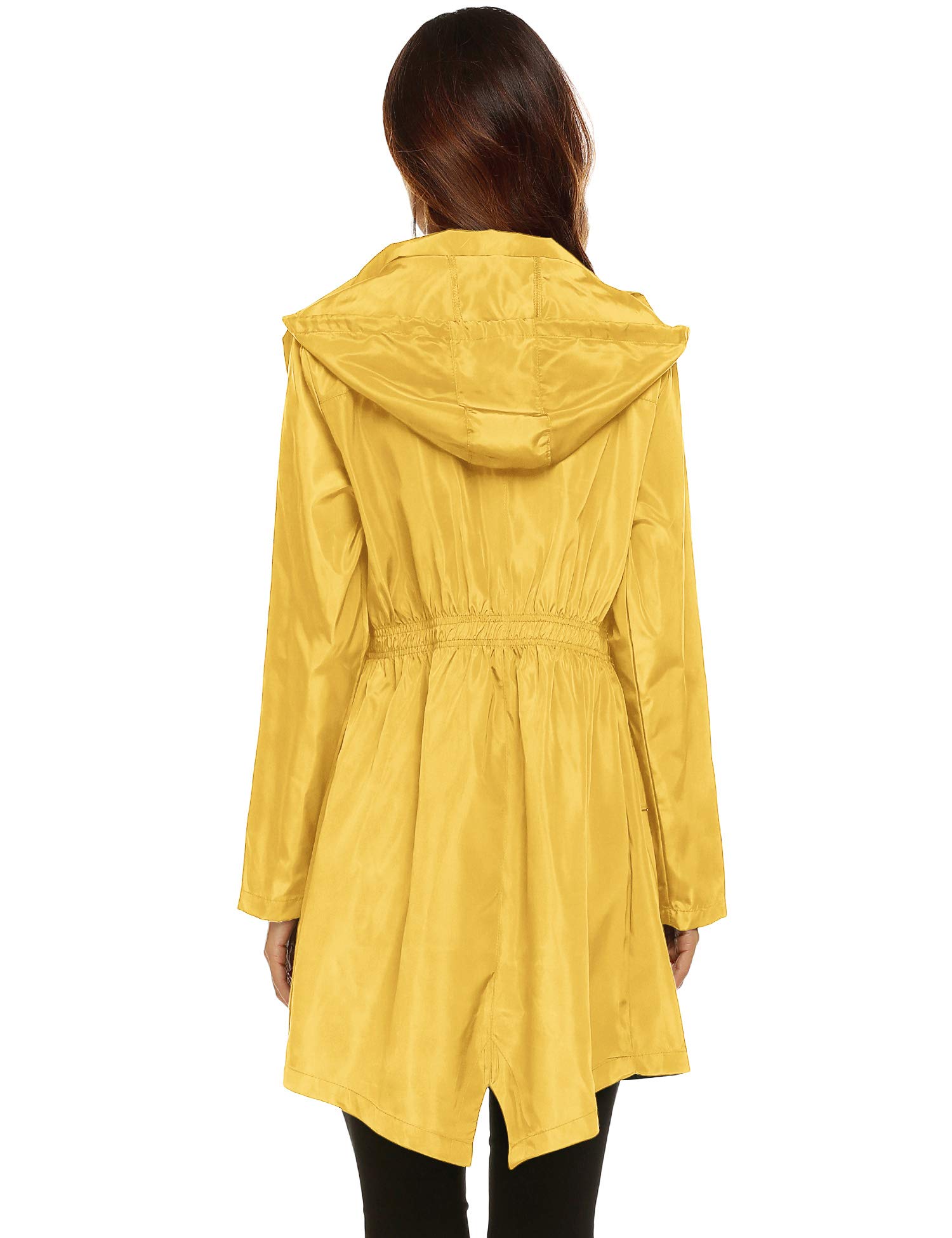 Women's Waterproof Lightweight Rain Jacket Active Outdoor Hooded Raincoat