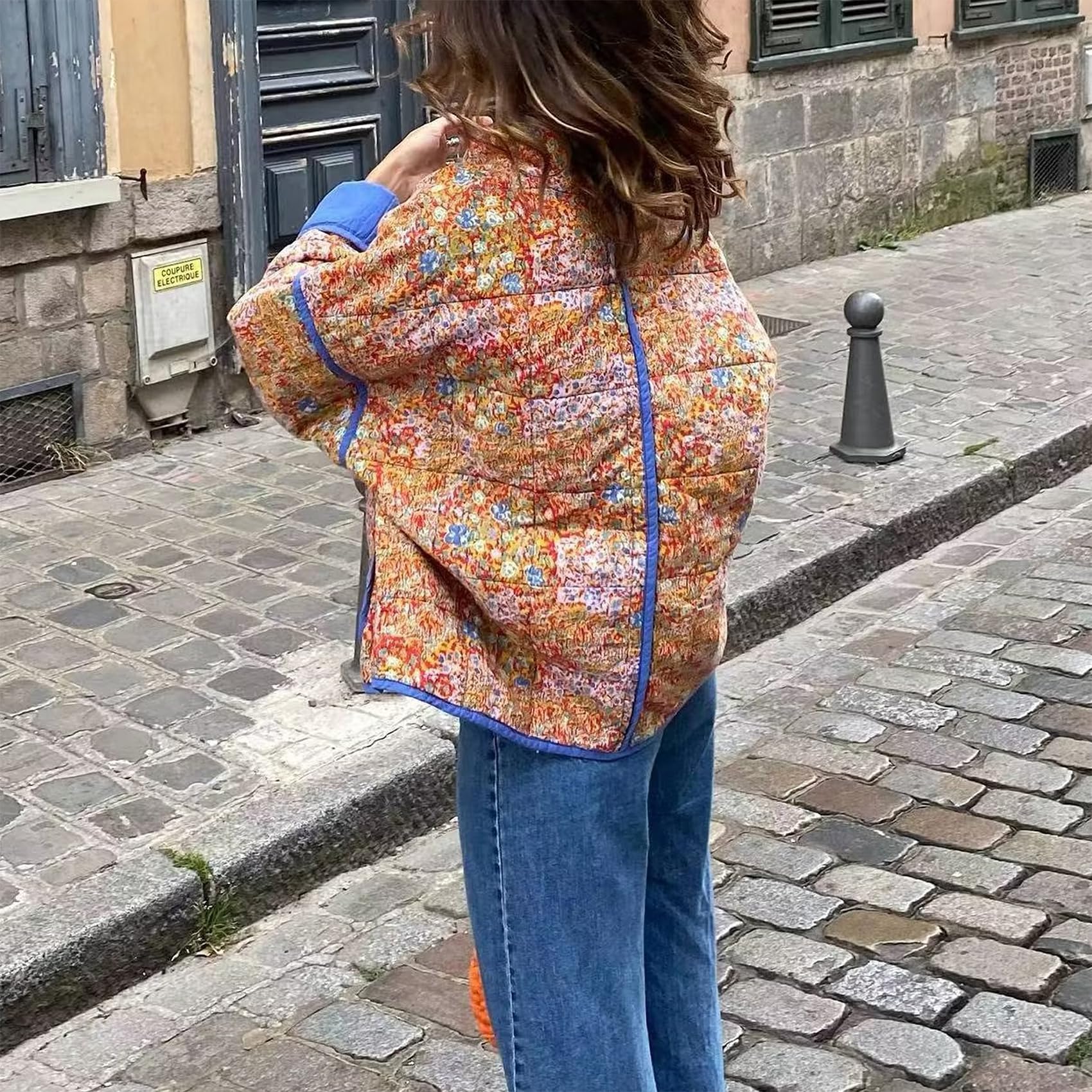 Women's  Floral Print Quilted Puffer Jackets 