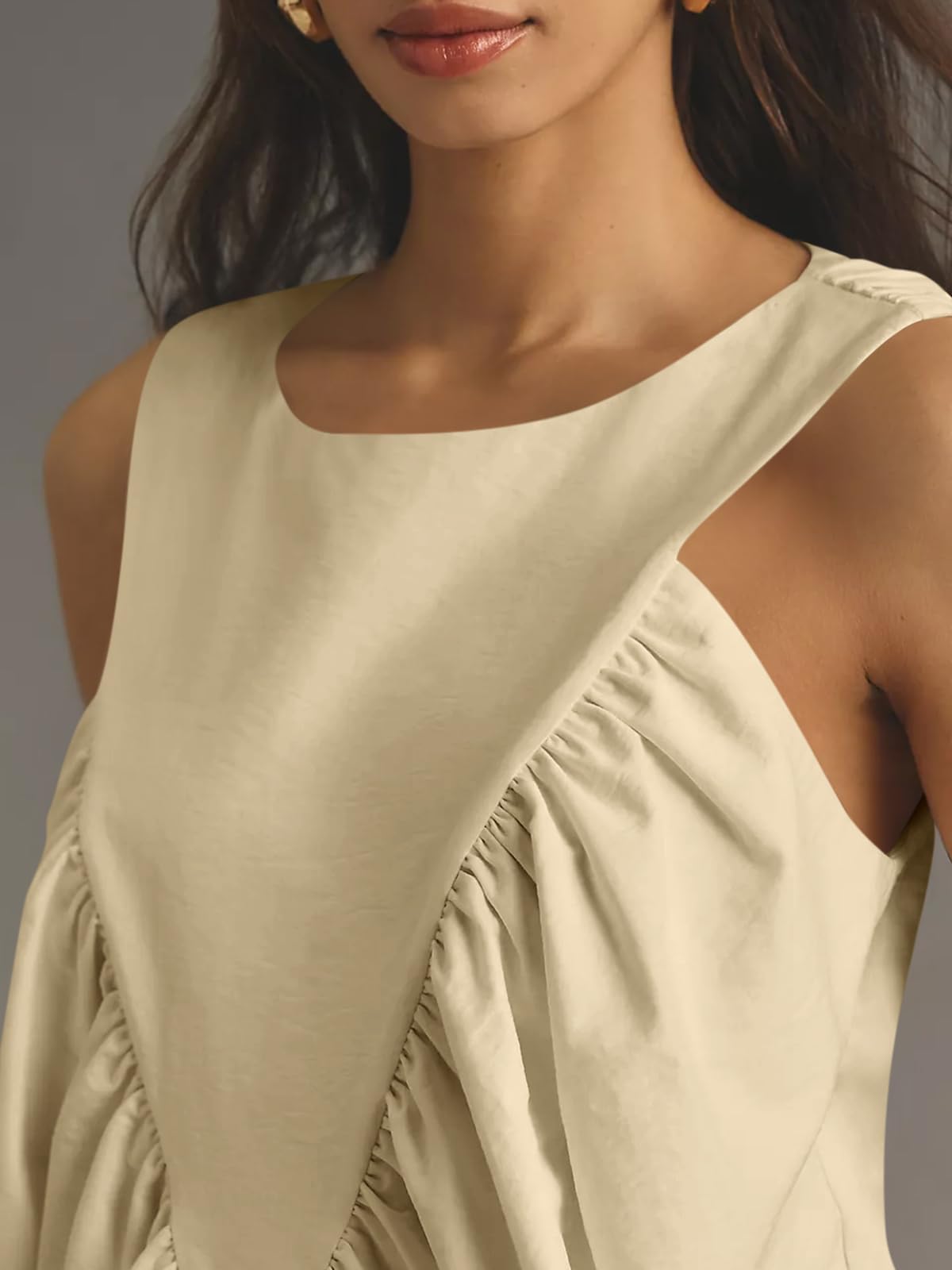 Womens Peplum Babydoll Tank Tops Summer Sleeveless Loose T Shirts (Buy 2 Free Shipping!!!)