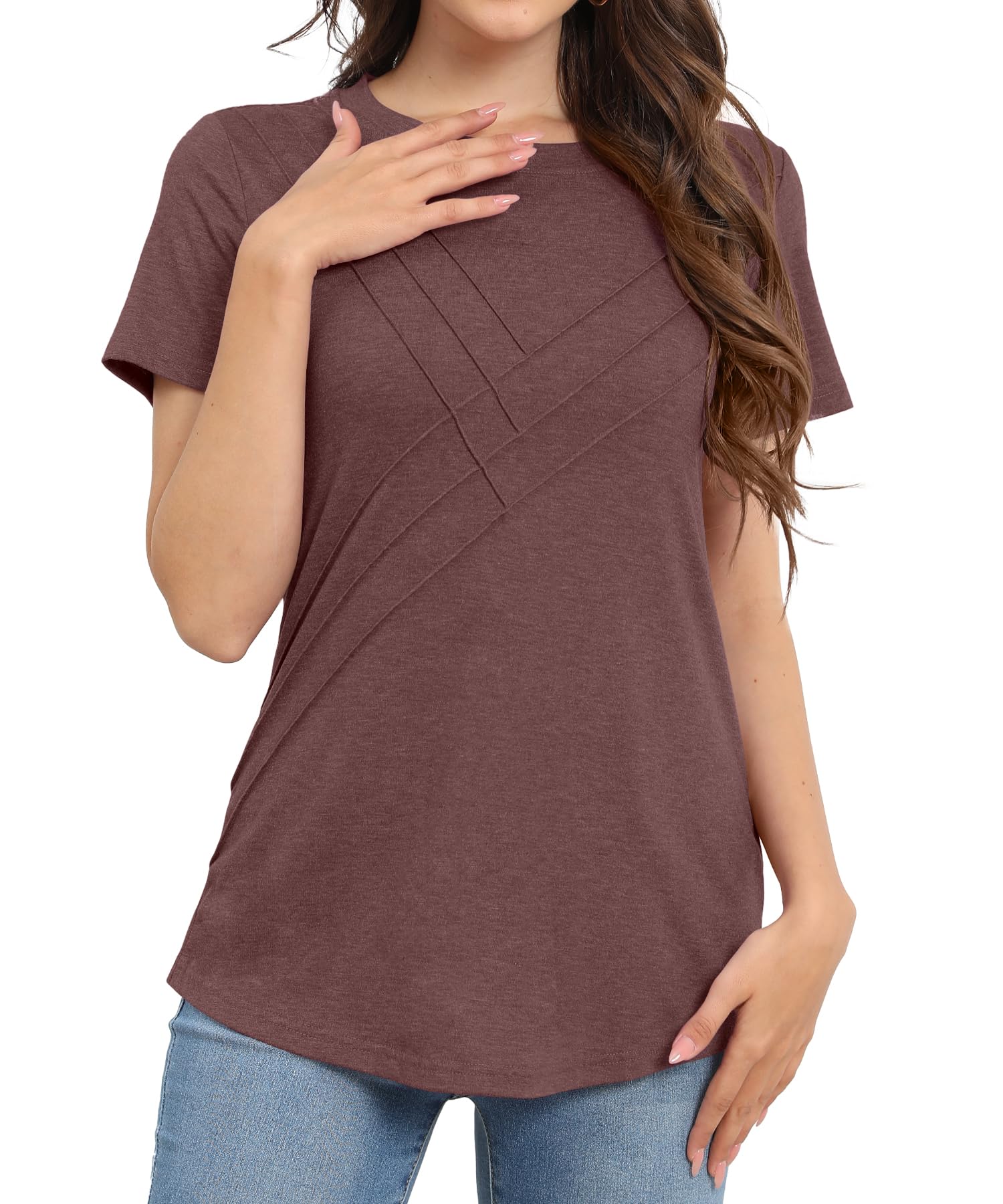 Women's Pleated Short Sleeve Top (buy 3 free shipping!!!)