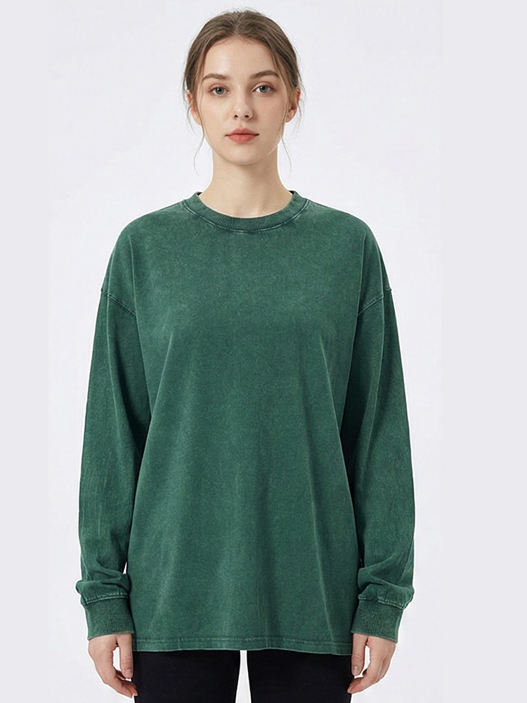 Women's Stone Wash Loose Fit Sweatshirt (Buy 2 Free Shipping)