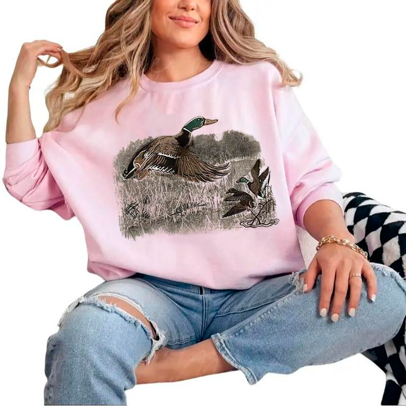 Mallard Duck Vintage Crewneck Sweatshirt