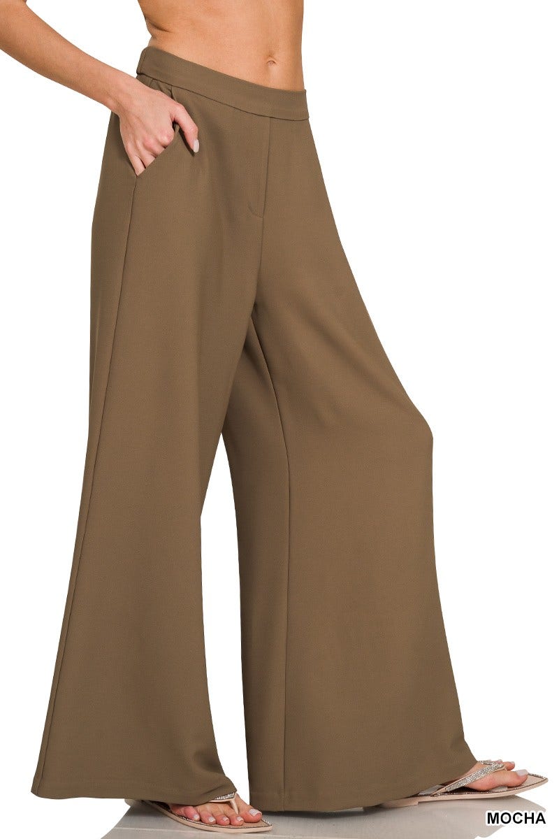 Relaxed Fit Wide Leg Pants