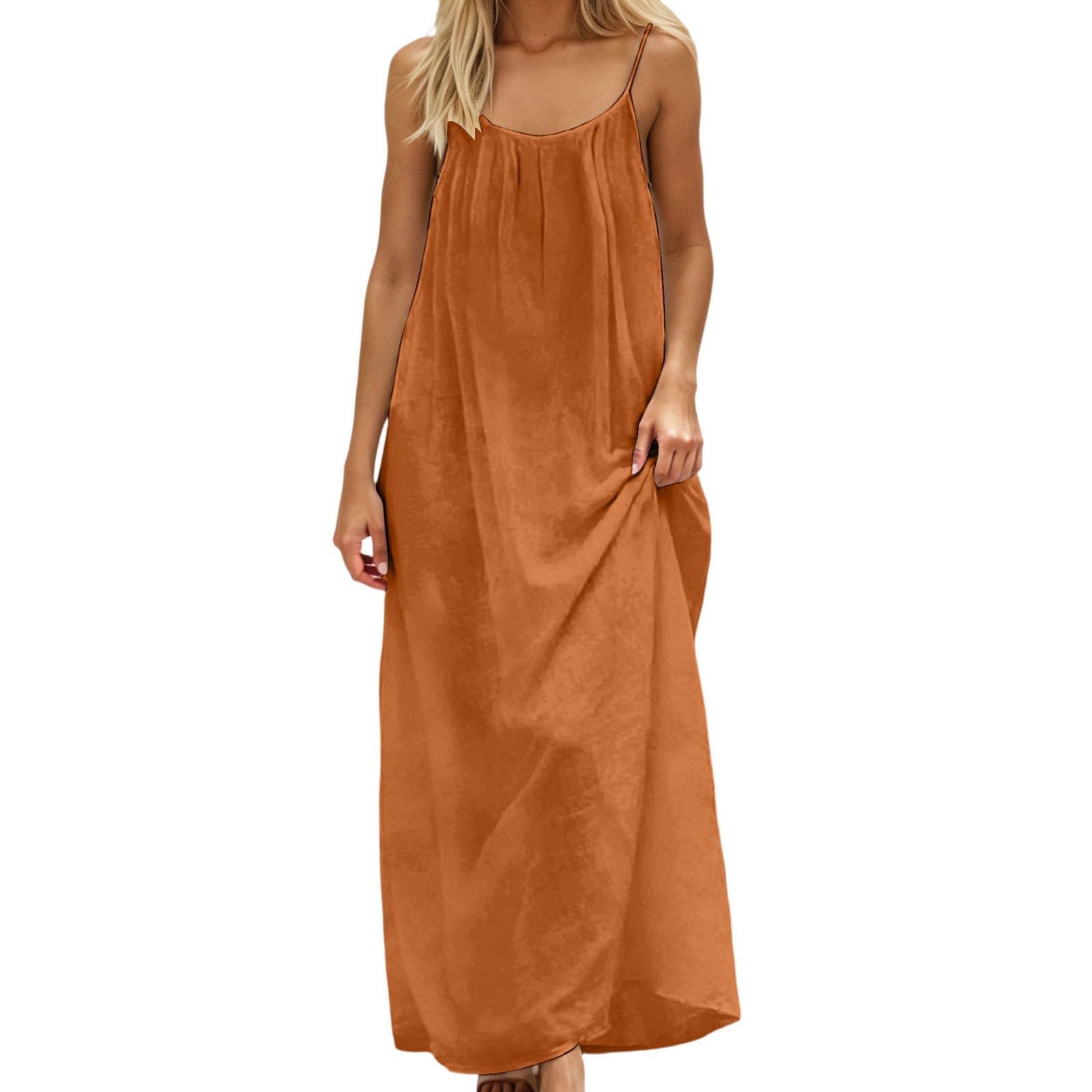 HOT SALE Women's Spaghetti Strap Backless Cami Lounge Dress