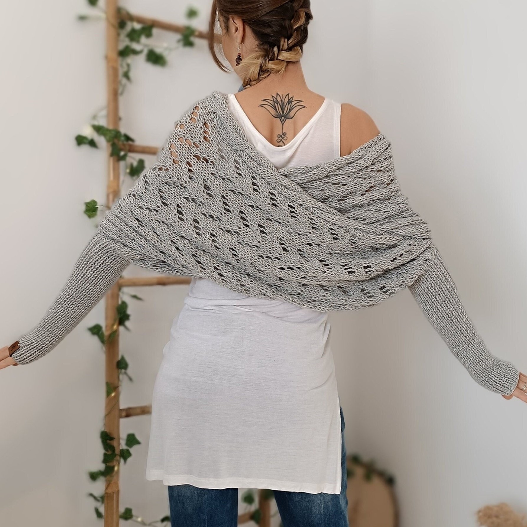 ❄🔥Christmas Sale 50% Off-🧶Women's Knitted Double Sleeve Scarf🧣