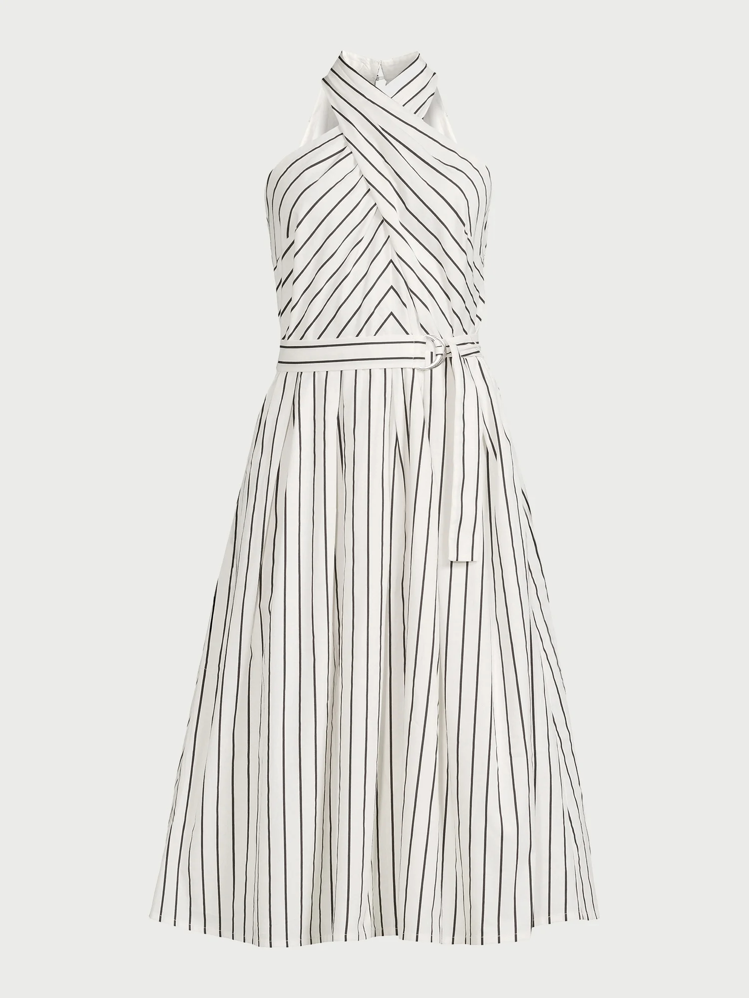 2024 🔥 HOT SALE 🔥Women's Belted Halter Midi Dress-hivebabe.com