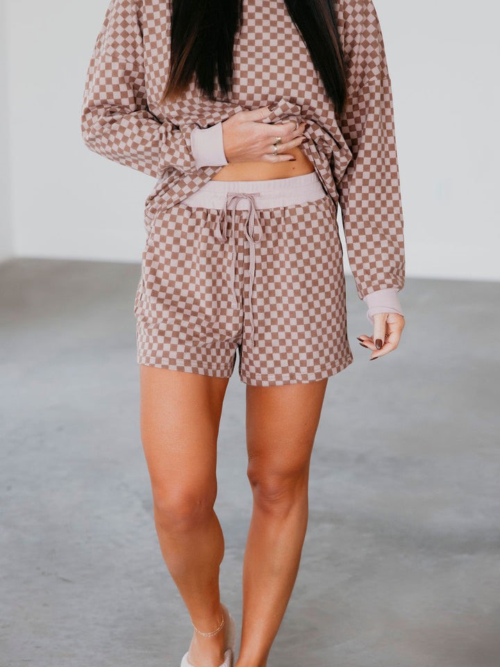 Classic Checkered Top & Shorts Set