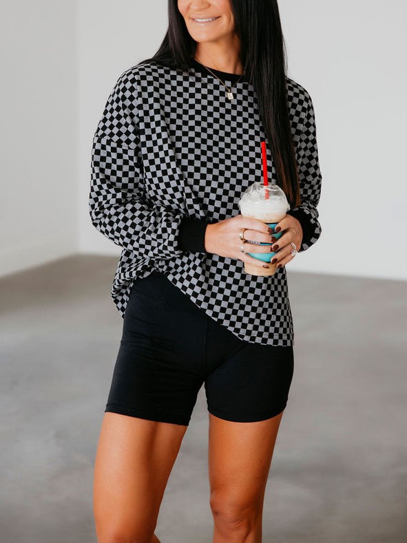 Classic Checkered Top & Shorts Set